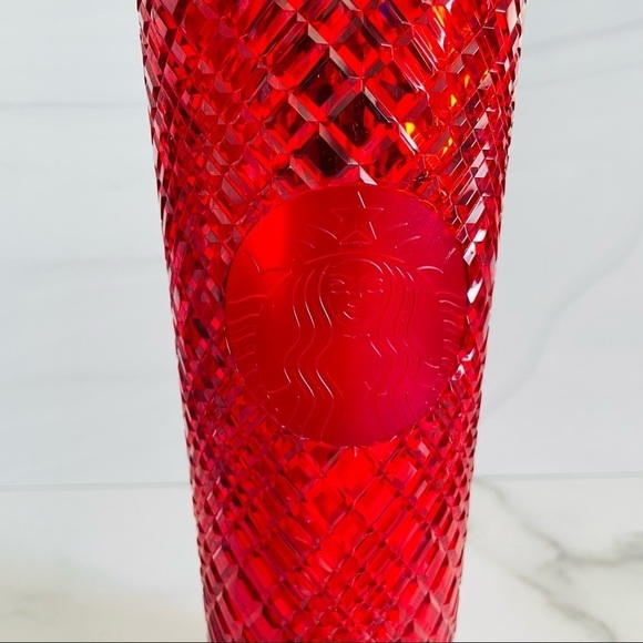 Starbucks Holiday 2021 Ruby Red Jeweled Cold Cup Tumbler- 24 oz - Picture 2 of 6